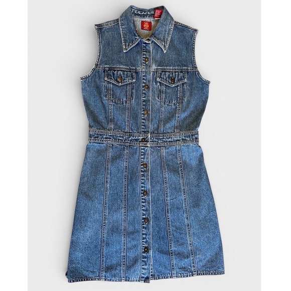 GAP Dresses & Skirts - Vintage 90s Gap Denim Sleeveless Dress Size 8